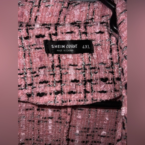 💗SHEIN classy plaid double breasted coat size 4X - Picture 7 of 8